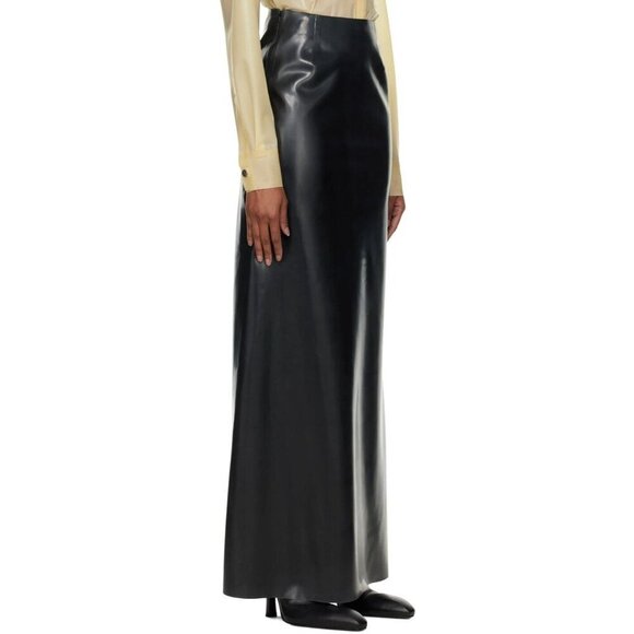 Kwaidan Editions Slit Maxi Skirt Size FR 36 US 4 S Black Rubber $1500 - Picture 16 of 16